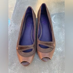 Indigo by Clarks peep toe wedge pump